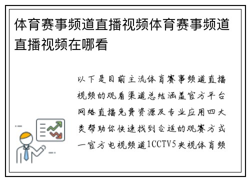 体育赛事频道直播视频体育赛事频道直播视频在哪看